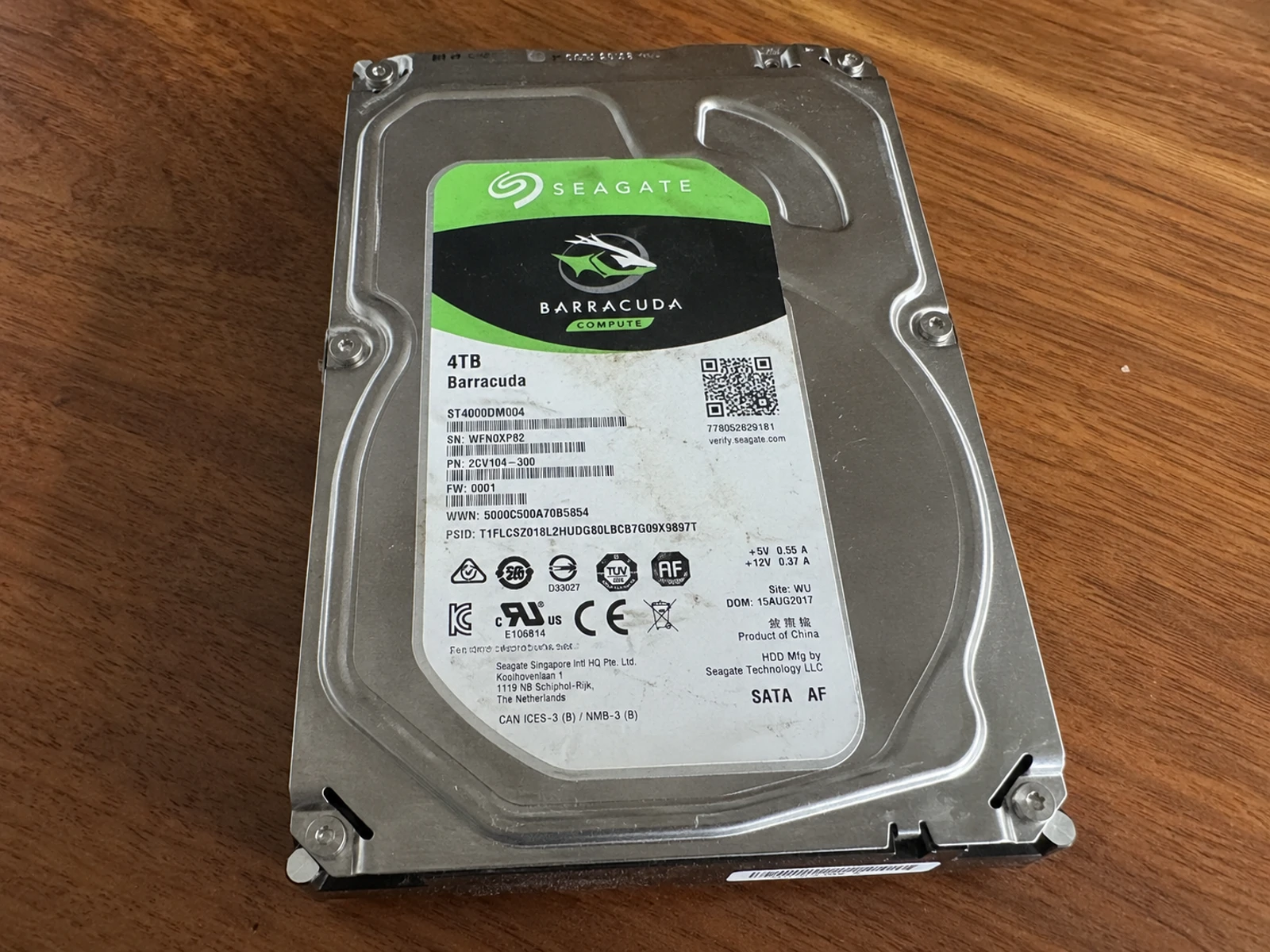 二手 NAS 3.5吋硬碟 4TB